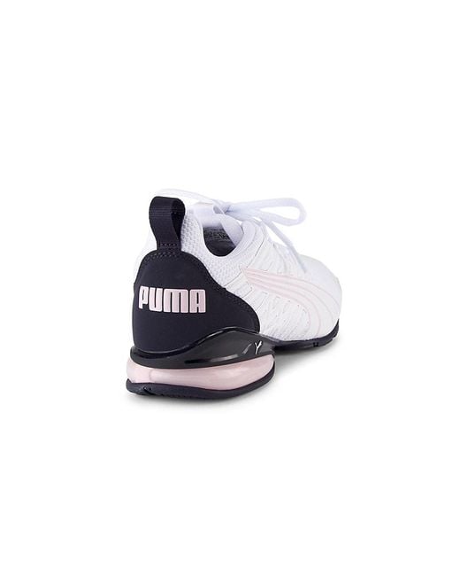 PUMA White Voltaic Evo Low-Top Running Sneakers