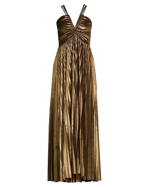 Accordion pleated maxi dress hot sale