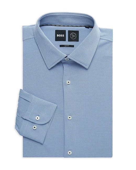 Boss Blue P-Hank Slim Fit Dress Shirt for men