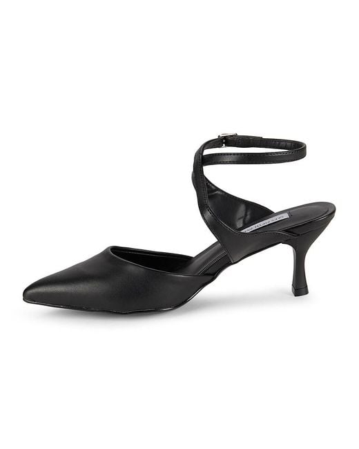 Saks Fifth Avenue Metallic Helene Pewter Crisscross Pumps