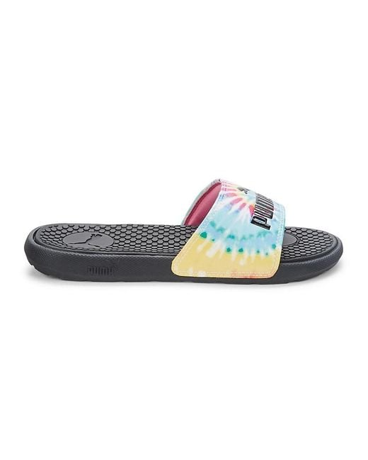 PUMA Synthetic Cool Cat Tie-dye Slides in Pink | Lyst