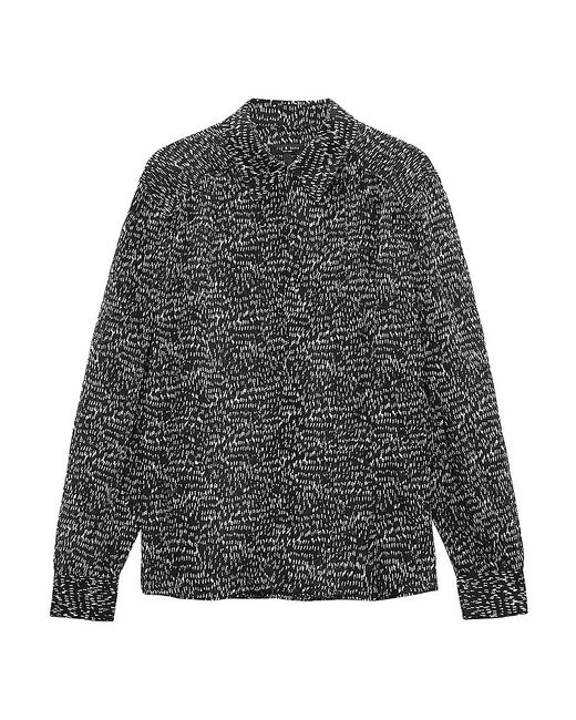 Rag & Bone Gray Emmy Silk-Blend Top