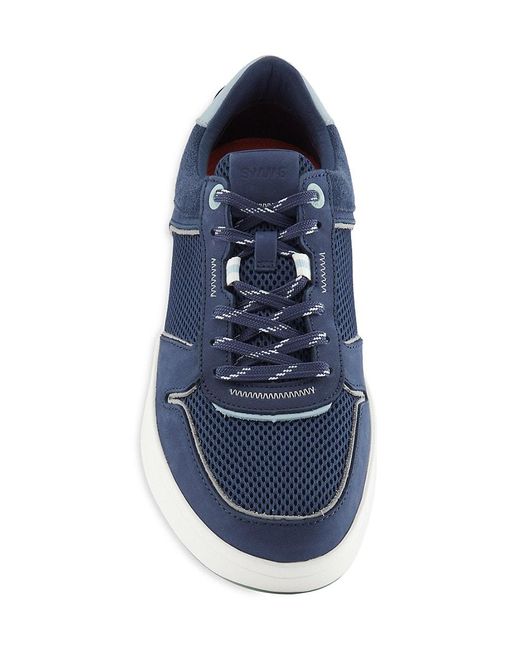 Swims Blue Strada Textured Low-Top Sneakers for men