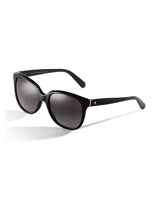 Kate Spade Black Bayleigh 55mm Cat Eye Sunglasses