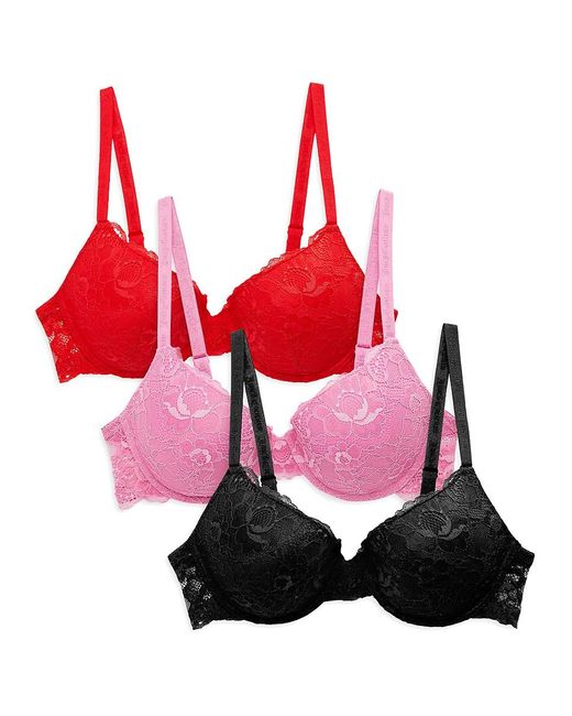 Juicy Couture Red 3-pack Lace Bra Set