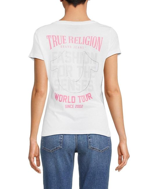 True Religion White World Tour Logo Tee