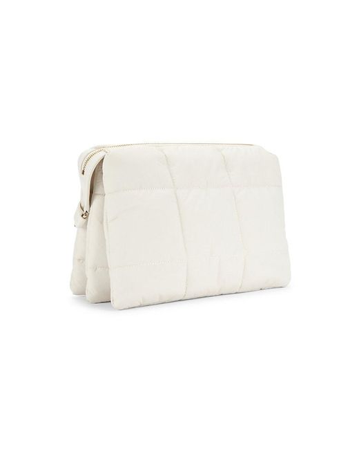 Furla White Quilted Logo Shoulder Bag
