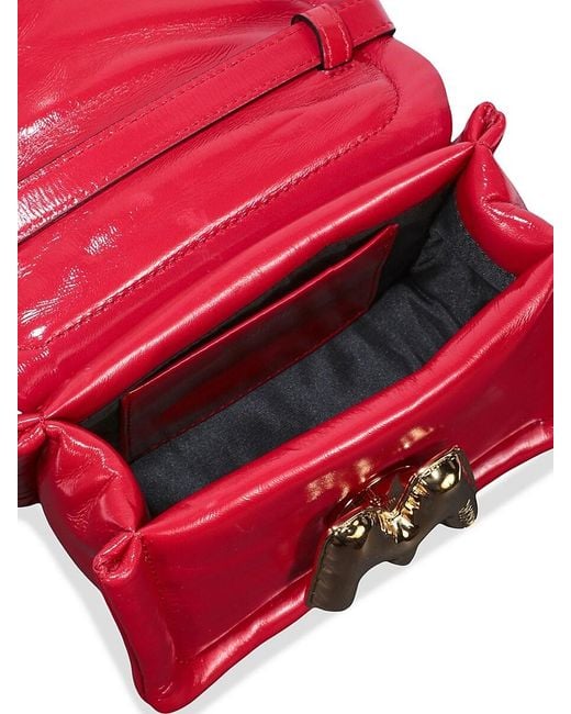 Moschino Red Patent Leather Balloon Crossbody Bag