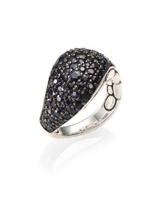 John Hardy Kali Black Sapphire & Sterling Silver Lava Ring | Lyst