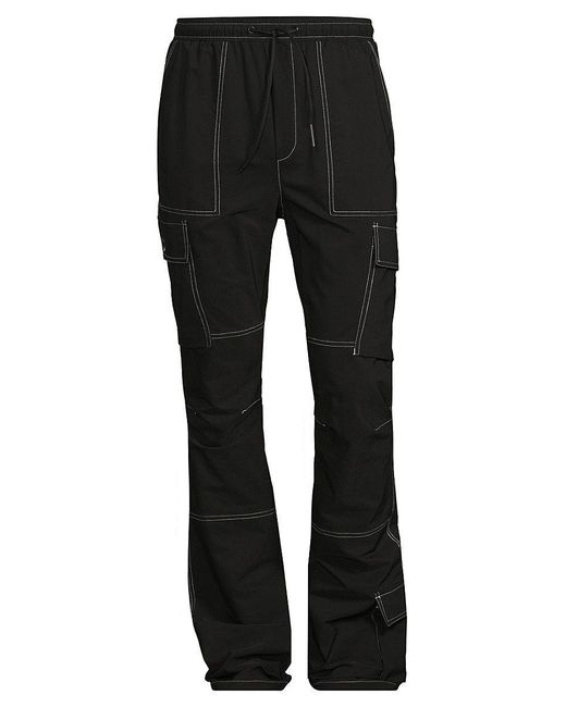 ASOS DESIGN seam detail cargo pants in khaki with contrast stitch | ASOS