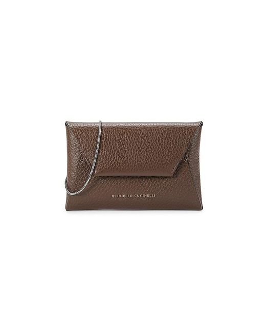 Brunello Cucinelli Brown Nuova Leather Shoulder Bag