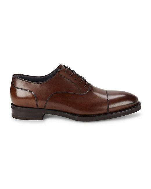 Di Bianco Brown Bolzano Leather Oxford Shoes for men