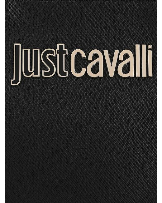 Just Cavalli Black Signature Logo Tote