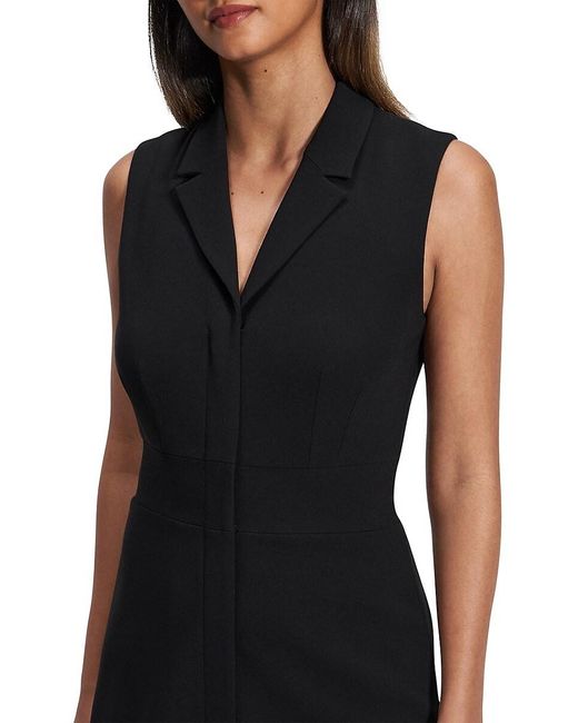 Theory Black Front-Zip Minidress