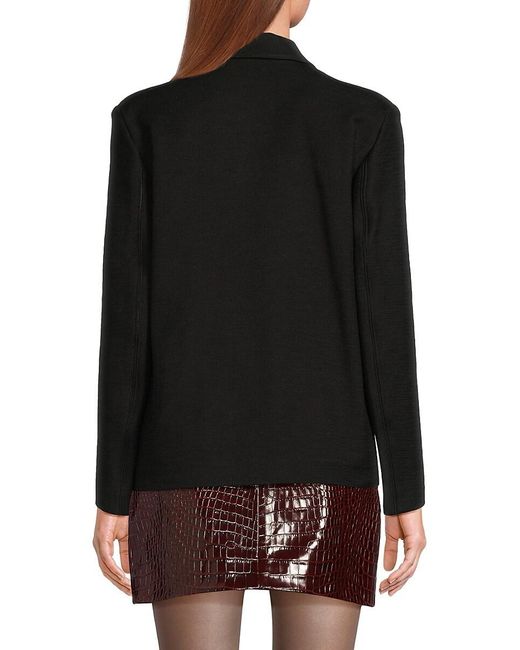 Bally Black Textured Cotton Leather-Trim Jacket