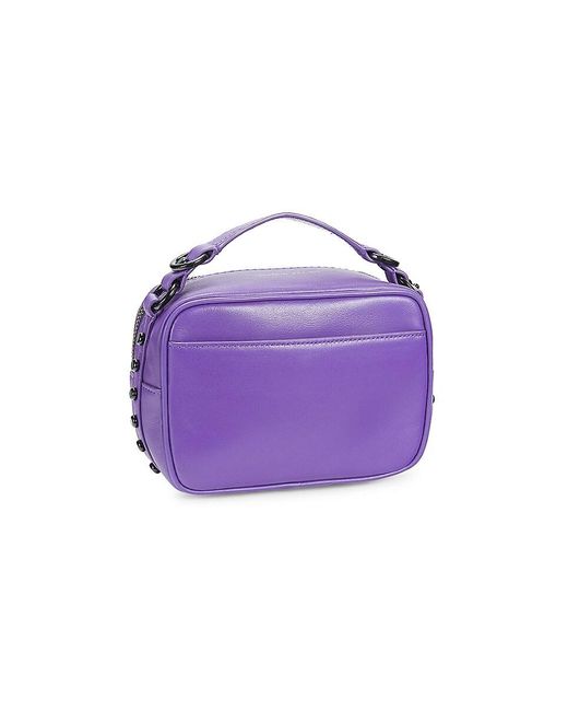 Rebecca Minkoff Purple Mini Jett Leather Crossbody Bag