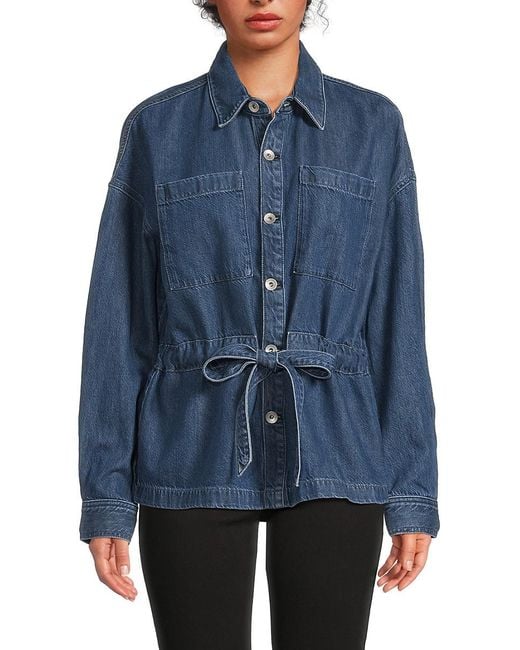 Rag & Bone Blue Layla Denim Tie-Waist Jacket