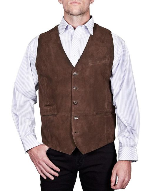 Missoni Brown Lambskin Suede Vest for men