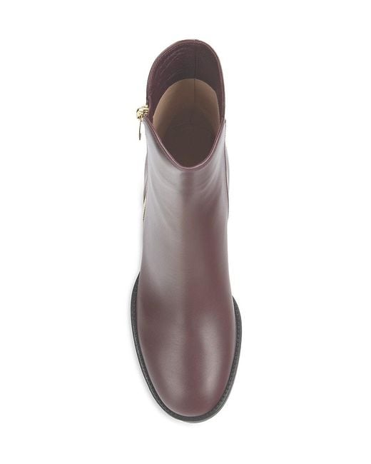 Gianvito Rossi Brown 40mm Leather Side-zip Ankle Boots