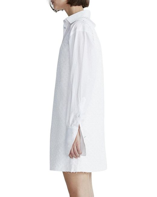 Rag & Bone White Kimmie Tweed Shift Mini Dress
