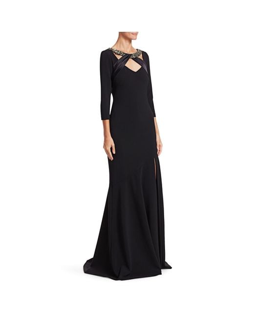 theia flutter sleeve mermaid gown