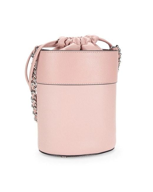 Karl Lagerfeld Pink Logo Leather Crossbody Bag