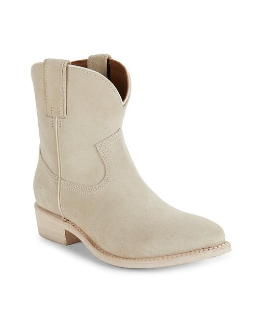 Frye Natural Billy Short Suede Boots