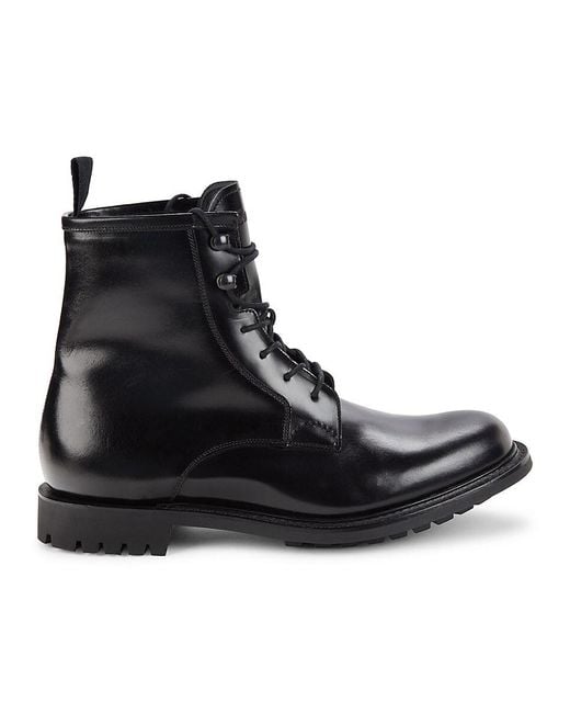 Church's Black Calf Hair Lined Leather Derby Boots for men