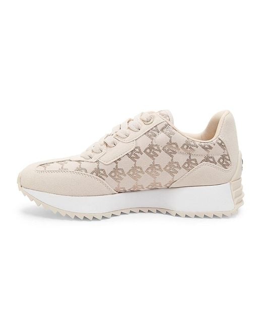DKNY Natural Naples Monogram Low-Top Sneakers