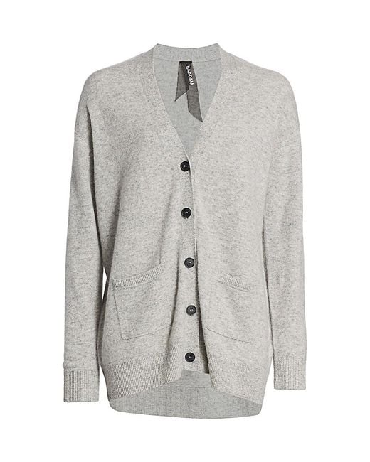 NAADAM Cashmere Button Boyfriend Cardigan in Gray Lyst