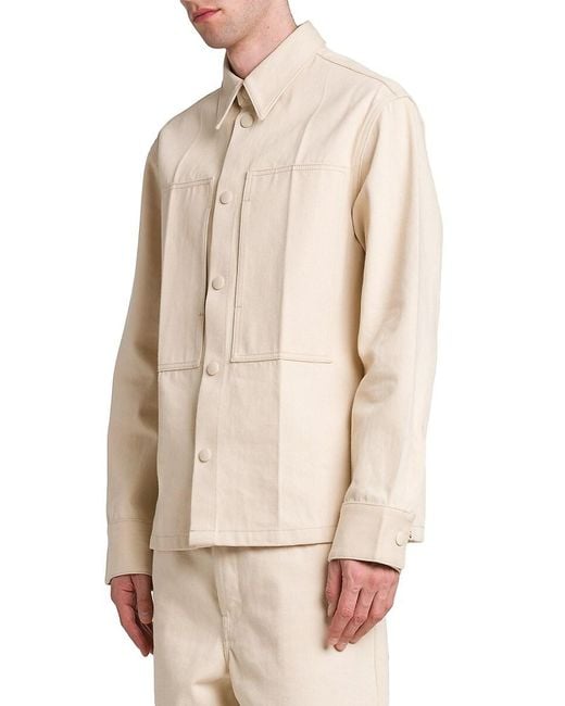Jil Sander Natural Sea Island Denim Shirt for men