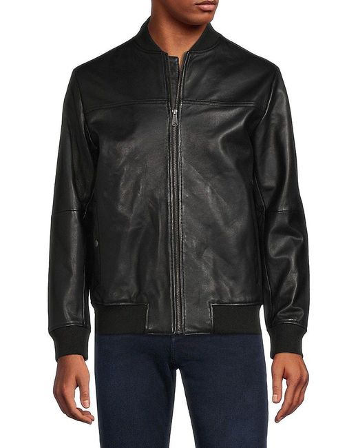LTH JKT Tom Classic Leather Bomber Jacket in Black for Men | Lyst