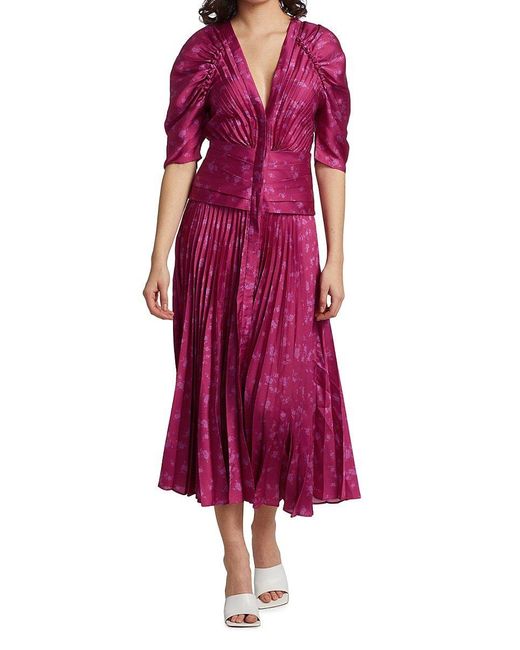 Acler Purple Maplewood Midi Dress