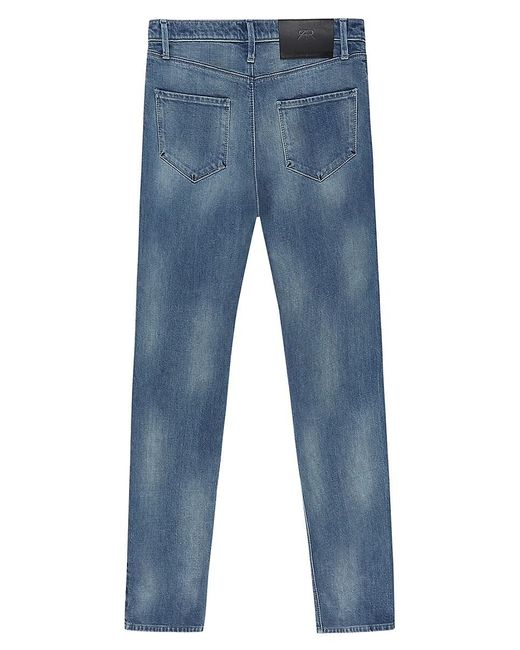 RTA Blue Logo High Rise Slim Fit Jeans for men