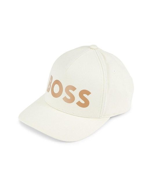 BOSS by Hugo Boss White Sevil Logo Baseball Cap for men