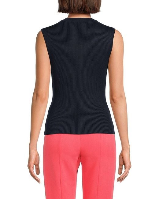 Tommy Hilfiger Blue Ribbed Vest