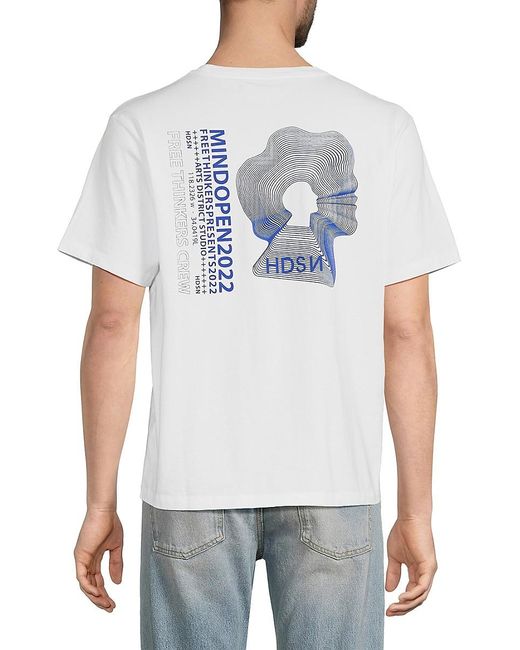 Hudson White Logo T-Shirt for men