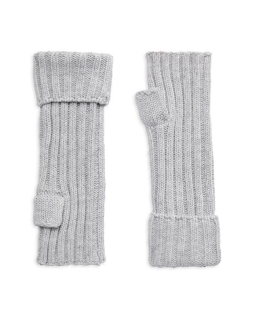 Ugg White Bouclé Knit Armwarmers
