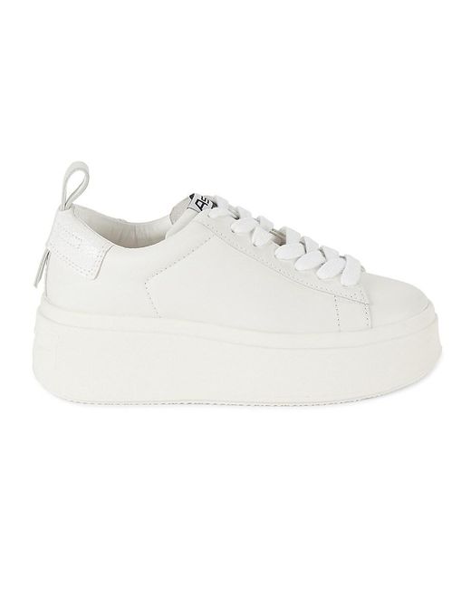 Ash White Move Leather Platform Sneakers