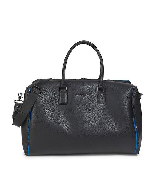 Robert Graham Black Suited Up Polyurethane Duffel Bag for men