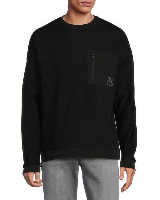 Karl Lagerfeld Logo Sweatshirt in Black for Men | Lyst