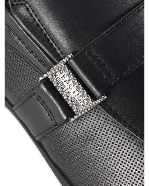 Kenneth Cole Brown Beautiful Ballad Perforated Monk Strap Loafers for men