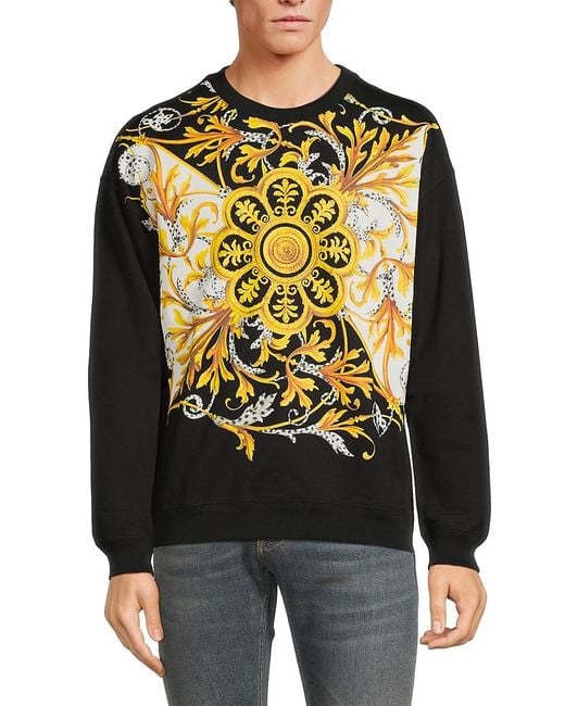Versace Baroque Print Sweatshirt in Black for Men Lyst Canada