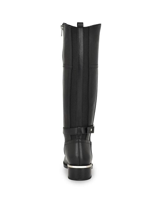 Calvin Klein Black Daphny 40Mm Logo Knee-High Boots