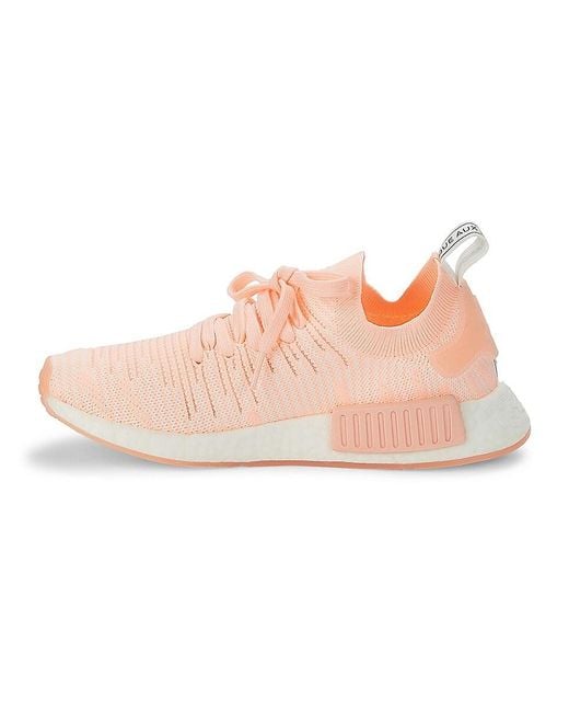 adidas Nmd R1 Knit Sock Trainers in Peach (Pink) | Lyst Canada