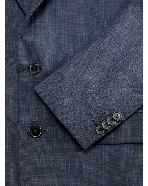 Paul Smith Blue Tailored Fit Notch Lapel Suit for men