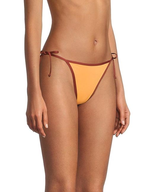WeWoreWhat Orange Tie Bikini Bottom