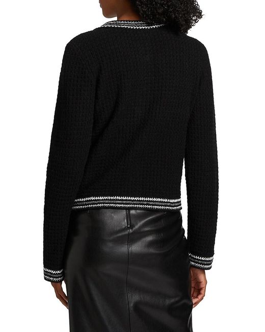Design History Blue Contrast-Trim Cardigan