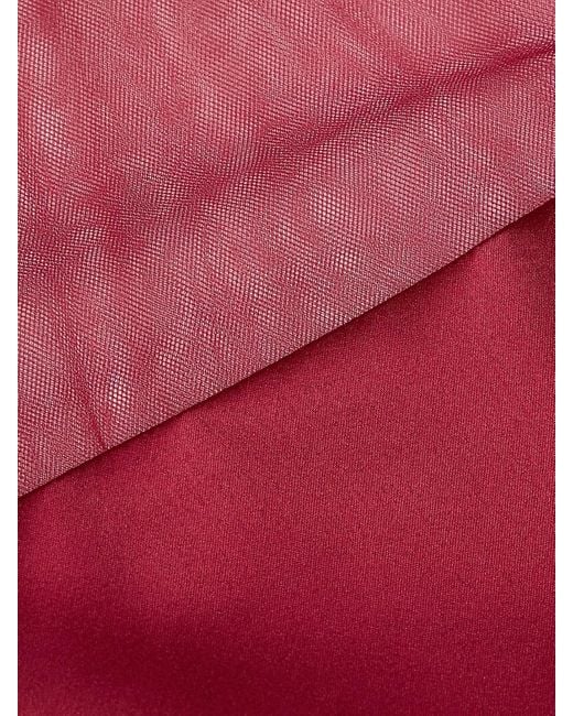 If Only Studio Red Ava Satin Shift Minidress