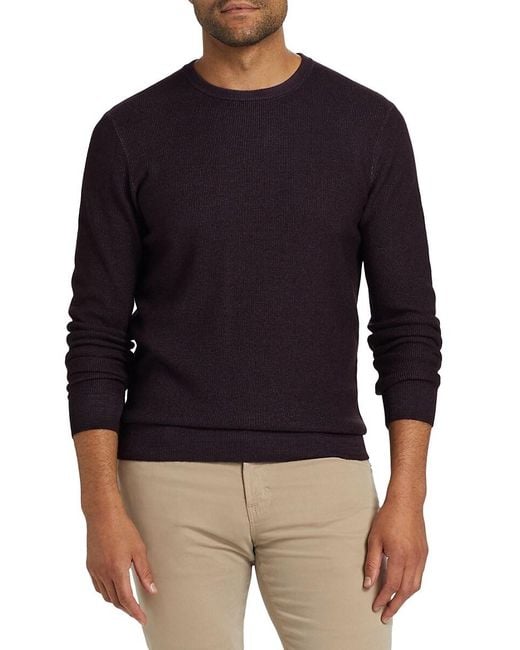 Saks Fifth Avenue Blue Collection Garment-Dyed Crewneck Sweater for men